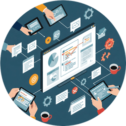 Generate images showing real-time collaborative editing and an integrated set of tools to_0413060323
